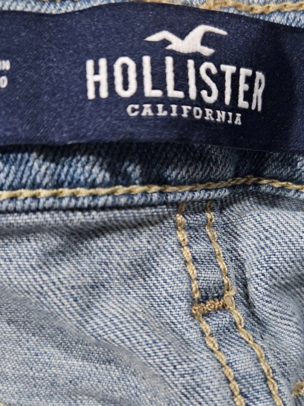 Hollister Light Blue Distressed Men's Jeans
